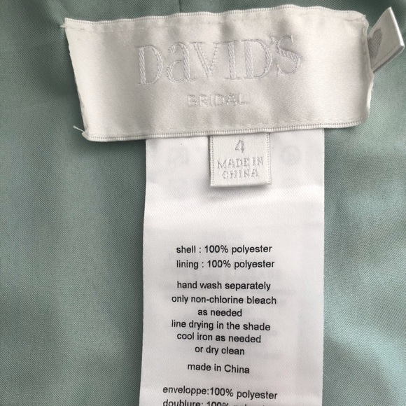 David’s Bridal Long Chiffon Bridesmaid Dress - Picture 5 of 5